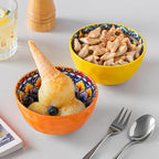 vancasso 12 Oz Ceramic Small Soup Bowls Set of 6, 4.7 inch Soup Bowls, Colorful Bowls Set for Kitchen, Dishwasher & Microwave Safe- for Cereal, Soup, Oatmeal, Ice Cream, etc