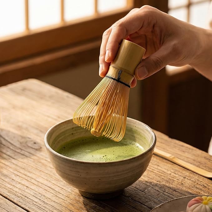 Clay&Fire Matcha Whisk, 2 Pack Handcrafted Bamboo Whisk for Matcha Powder, Traditional Japanese Chasen for Matcha Stirrer, 100% Natural Matcha Wisk
