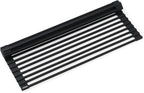Kraus Multipurpose Workstation Sink Roll-Up Dish Drying Rack, Colander and Trivet in Black, KRM-11BL