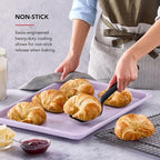 KitchenAid 13 x 18-In Nonstick Swiss Engineered Aluminized Steel Baking Sheet, Dishwasher Safe, Wildflower