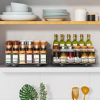 RCHYFEED Pull Out Spice Rack Organizer for Cabinet,Slide out Spice Organization for Inside Cabinets,Heavy Duty Seasoning Organizer Fits Kitchen and Pantry,Sauces,Canned (12.5''Wx10.5''Dx2.5''H)