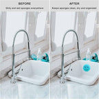 Sponge Holder for Kitchen Sink, Suction Cup In-Sink Sponge Caddy Organizer, Dishwasher Safe, 2 Pack (Sponges Not Included)