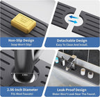 Faucet Mat for Kitchen Sink, Water Absorbent Kitchen Faucet Mat, Durable Sink Splash Guard with Raised Feet, Diatomite Fast Drying Kitchen Sink Faucet Mat, Bathroom Stone Drying Tray for Counter