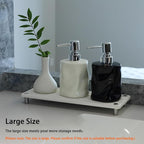 Quick Dry Sink Caddy Kitchen Sink Organizer, Water Absorbing Stone Tray for Sink, Stone Drying Tray, Diatomite Faucet Mat & Protector, Dispenser Sponge Holder, Stone Soap Tray for Bathroom Counter