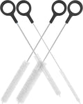 Buenalife Heavy Duty Cleaning Brushes Set of 4 - Extra Long Straw Cleaners for Metal and Plastic Reusable Drinking Straws, to Clean Small Spaces, Sippy Cups, Water Bottles - Sturdy Hard Brush Bristles