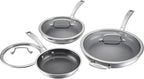 Cuisinart FusionPlus Hybrid Nonstick Stainless Steel Cookware Set, 6-Piece Skillet Cooking Set with PFAS-Free PURELYSEAR Ceramic Non Stick Technology, Scratch Proof, Cool Grip Handles, Dishwasher Safe