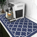 WISELIFE Dish Drying Mat Super Absorbent Drying Mat Large Dish Drying Mats for Kitchen Counter Easy Clean Dish Mat Kitchen Drying Mat18"x 28" Stylish Blue