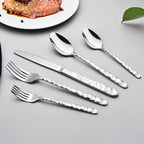 60 Piece Silverware Set for 12, Food-Grade Stainless Steel Utensils Set,Wave Style Design & Mirror Polished - Dishwasher Safe