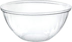 PLASTICPRO Disposable 150 Ounce Round Crystal Clear Plastic Serving Bowls, Party Snack or Salad Bowl, Chip Bowls, Snack Bowls, Candy Dish, Salad Container Pack of 8