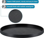 MDLUU Plastic Serving Tray, 13" Ottoman Tray, Round Butler Tray for Breakfast in Bed, Coffee Table Decor, Party