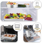 TeamFar Stainless Steel Bakeware Set of 11, Toaster Oven Baking Pan Set, Lasagna Pan, Square & Round Cake Pan, Loaf Pan & Muffin Pan, Healthy & Heavy Duty, Dishwasher Safe & Smooth