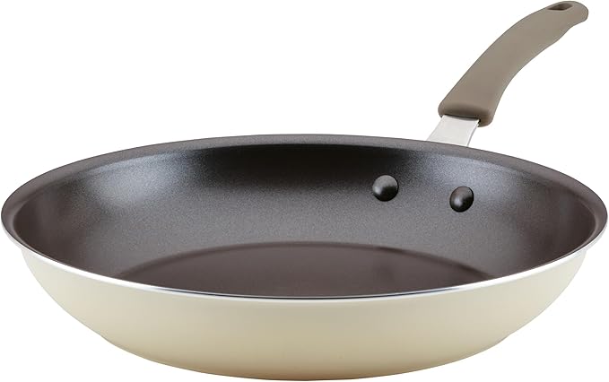Rachael Ray Cook + Create Nonstick Frying Pan/Skillet, 12.5 Inch - Almond