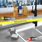 Fssvcd Maifan Sink Caddy Sponge Holder for Kitchen with Brush Holder and Stainless Steel Self Drain Tray, Rustproof Kitchen Sink Organizer for Sponge, Soap Dispenser Storage Accessories
