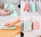 24 Pack Kitchen Cloth, Microfiber Dish Towels Washcloths, Super Absorbent Coral Velvet Dishtowels, Premium Cleaning Cloths,Non-Stick Oil Quick Dry Dish Towels, Soft Tea Towel, Table Cleaning Cloths.