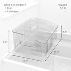 YouCopia FreezeUp Freezer Bin 12", BPA-Free Fridge Organizer with Adjustable Dividers and Handle for Frozen Food and Leftovers