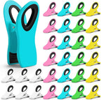 30 Pack Chip Clips Bag Clips, Multipurpose Magnetic Plastic Food Clip, Multicolor Refrigerator Magnet Clip, Office Paper Clamps