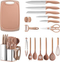 RAXCO Utensil Sets,18-Piece Silicone Cooking Utensils and Kitchen Accessories with Holder,Mousse