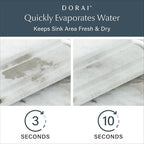 Dorai Home Stone Kitchen Sink Caddy - Diatomaceous Earth Sink Tray with Stainless Steel Feet, Water-Absorbing Countertop Organizer for Kitchen or Bathroom - Sandstone