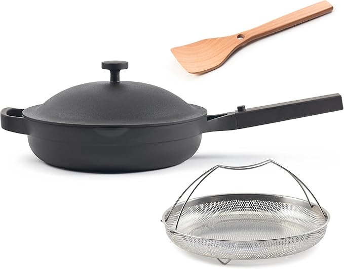 Our Place Always Pan 2.0 | 10.5" Ceramic Pan with Modular Lid, Steamer Basket & Spatula | Patented 10-in-1 Nonstick, Non-Toxic Cookware Made Without PFAS | Induction & Oven-Safe up to 450°F | Char