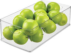 iDesign Stackable Clear Plastic Extra Long Storage Bin, Organizer for Kitchen Cabinet or Pantry