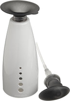 Casabella Sink Sider Soap Pump Bottle 14-Ounce Multipurpose Dispenser with Soap Filling Funnel, White