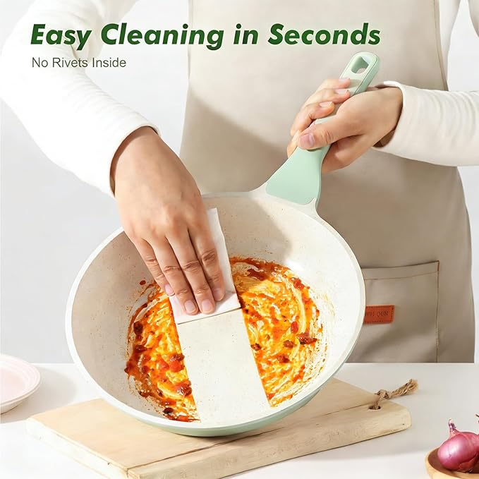 SENSARTE Nonstick Ceramic Frying Pan 11-Inch, Healthy Non Toxic Skillet, Induction Compatible Omelet Pan with Heat Resistant Handle, PFAS-Free, Mint Green