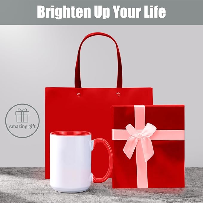 TANGLONG Sublimation Mugs 15 oz Set of 12 Sublimation Blank with Box Bulk Coffee Mugs Coffee Cups Tazas Para Sublimar 6 Assorted Colors