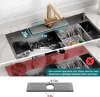 eormoe Diatomite Kitchen Faucet Mat - 14Inch Water Absorbing Stone Tray for Sink, Stone Fast-Drying Faucet Mat for Kitchen Counter Sink Accessories (Grey, 14'' x 3.9'')
