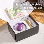 Matcha Set, 8-Piece Ceramic Matcha Bowl & Whisk Kit with Mushroom Pattern, Traditional Japanese Chawan, Bamboo Chasen, Scoop & Sifter, Gift for Tea Lovers, Zen Tea Ceremony Accessories (Purple;)