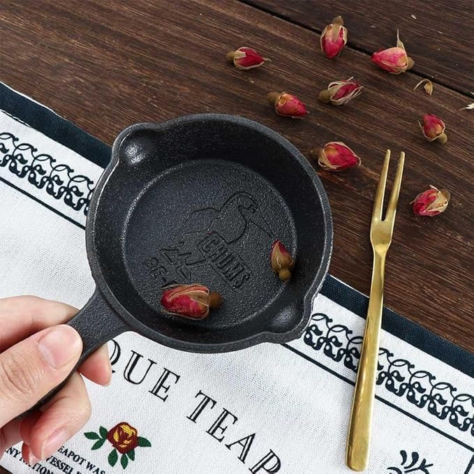 Kopida 3.35 Inch Cast Iron Skillet, Frying Pan, Egg Frying Pots, Mini Cast Iron Skillet, for Kitchen Cooking Tool Barbecue