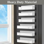 6 Pack Magnetic Spice Rack Organizer for Refrigerator and Oven, White Fridge Organizers and Storage for Kitchen