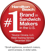 Hamilton Beach Breakfast Sandwich Maker with Egg Cooker Ring, Customize Ingredients, Perfect for English Muffins, Croissants, Mini Waffles, Perfect White Elephant Gifts, Mint (25482)