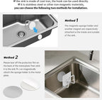 Magnetic Sponge Holder for Kitchen Sink,1 Pcs Strong Magnetic Stainless Steel Rack Stand, Kitchen Accessories, Dish Sponge Organizer, Scrubber Caddy, with Extra Magnets and Metal Plates