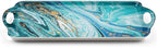Serving Tray Decorative Tray with Handles Multi-Purpose Rectangular Serving Trays for Restaurant, Parties, Coffee Table, Kitchen - Blue Gilt Marble Pattern