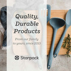 Starpack 'Stir & Serve' Silicone Cooking Utensils Set (5 Pcs) - 10.5" - Kitchen Utensil Set Heat Resistant to 600°F - Kitchen Utensils for Nonstick Cookware - Silicone Utensil Set for Mixing & Cooking
