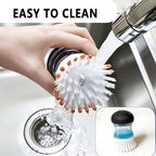 4 Pack Brush Refills for OXO Dish Brush Refill B, Brush Head Replacement OXO Dish Brush Replacement Head（White Round）