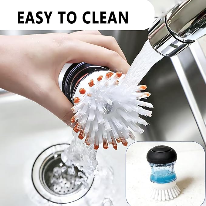 4 Pack Brush Refills for OXO Dish Brush Refill B, Brush Head Replacement OXO Dish Brush Replacement Head（White Round）
