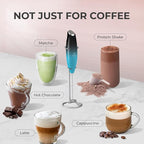 Zulay Kitchen Powerful Milk Frother Wand With 4 AA Duracell Batteries - Ultra Fast Handheld Drink Mixer - Electric Whisk Foam Maker for Coffee, Lattes, Cappuccino, Matcha & Creamer