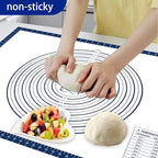 Pastry Dough Mat Silicone Baking Mats for Rolling Out Dough,Kneading Sheet,Silicone Sheet for Kitchen Counter blue, 24 * 32in