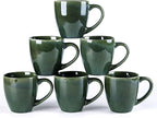 GBHOME Ceramic Coffee Mugs Set of 6, 12oz Stoneware Coffee Mugs Set For Dad Mom Women MEN, Light Weight Coffee Cups for Latte/Tea/Beer/Hot Cocoa, Dishwasher & Microwave Safe