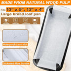 Webake Unbleached Parchment Paper Large Loaf Pan Liners for 13" x 5" Long Baking Bread, Original Precut, Non Toxic 100Pcs