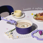 CAROTE 11pcs Ceramic Cookware Set, Pots and Pans Set Non stick, Induction Kitchen Cookware with Removable Handle, RV Dishwasher ＆ Oven Safe, RV/Camping Cookware, PFOA Free, Purple