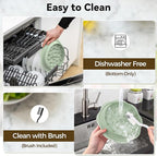 10" Pro Chicken Shredder Tool Twist Large for Kitchen, BPA-Free Food-Safe Meat Grinder, Visible Chicken Breast Meat Shredder with Strong Anti-Slip Bottom & Ergonomic Handle, Green