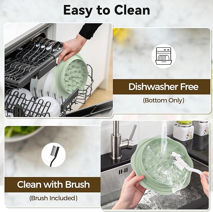 10" Pro Chicken Shredder Tool Twist Large for Kitchen, BPA-Free Food-Safe Meat Grinder, Visible Chicken Breast Meat Shredder with Strong Anti-Slip Bottom & Ergonomic Handle, Green