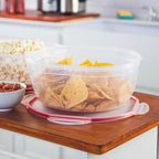 Sterilite Ultra-Seal 8.1 Qt Bowl, Large Airtight Food Storage Container, Latching Lid, Microwave and Dishwasher Safe, Clear With Red Gasket, 8-Pack