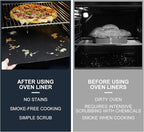 Meegoo Oven Liners for Bottom of Oven, 2 Pack Large Thick Heavy Duty Non-Stick Teflon Oven Mat Set, 15.74"x 23.62" BPA and PFOA Free Oven Floor Protector Liner, Kitchen Friendly Cooking Accessory