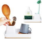 M= MINIMALSCULPT = Boat Multi-Purpose Storage, Sink Caddy, Utensil Holder, Desk Organizer, Toothbrush Holder, Make up Holder (White)