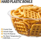 Qeirudu 8 oz Small Clear Plastic Bowls, 100 Pack Disposable Hard Plastic Party Serving Bowls for Fruit, Desserts, Parfaits, Ice Creams, Snacks