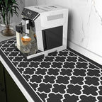 WISELIFE Dish Drying Mat Super Absorbent Drying Mat Large Dish Drying Mats for Kitchen Counter Easy Clean Dish Mat Kitchen Drying Mat18"x 36" Stylish Black