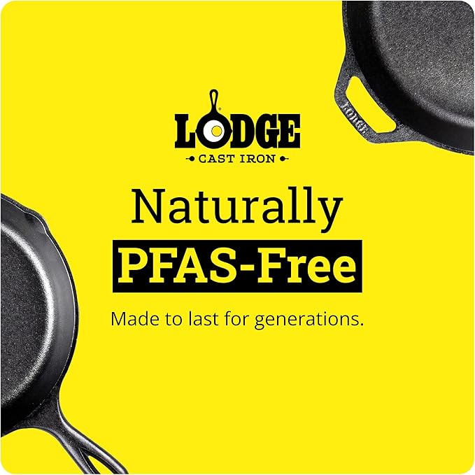 Lodge 14 Inch Cast Iron Wok with Dual Loop Handles – PFAS FREE Pre-Seasoned Family Size Stir Fry Pan – Stovetop & Oven Safe Heavy Duty High-Heat Retention Wok – Made in USA